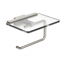 Держатель для туалетной бумаги с полкой WONZON & WOGHAND GRAFFITY, Брашированный никель (WW-9326-BN)