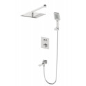 Душевая система с термостатом встраиваемая WONZON & WOGHAND, Брашированный никель (WW-88929003-BN)