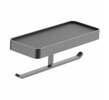 Двойной держатель для туалетной бумаги с полкой WONZON & WOGHAND LOTTE, Темный графит (WW-8356A-BGM)