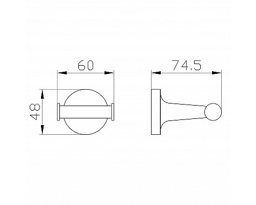 Двойной крючок для ванной WONZON & WOGHAND SIMPLE, Брашированное золото (WW-6525-BG) Двойной крючок для ванной WONZON & WOGHAND SIMPLE, Брашированное золото (WW-6525-BG)