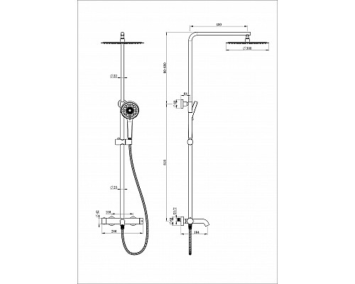 Душевая система WONZON & WOGHAND STICK, Брашированный никель (WW-88739017-BN) Душевая система WONZON & WOGHAND STICK, Брашированный никель (WW-88739017-BN)