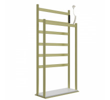 Полотенцесушитель электрический напольный WONZON & WOGHAND, Брашированное золото (WW-A407-BG)