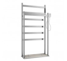 Полотенцесушитель электрический напольный WONZON & WOGHAND, Брашированный никель (WW-A407-BR)