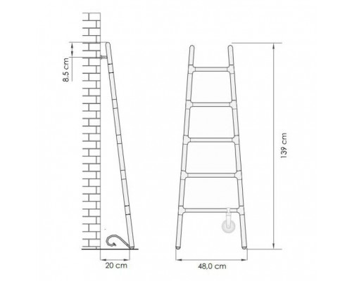 Полотенцесушитель-лесенка напольный WONZON & WOGHAND ROTENBURG, желтый глянцевый (WW-PR207-CGY)