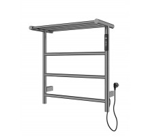 Полотенцесушитель электрический с полкой WONZON & WOGHAND, Темный графит (WW-AL402-GM)