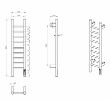 Полотенцесушитель электрический WONZON & WOGHAND, Брашированное золото (WW-AL4092-BG)