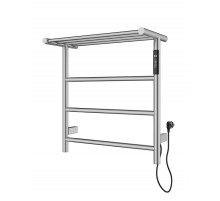 Полотенцесушитель электрический с полкой WONZON & WOGHAND, Брашированный никель (WW-AL402-BR)