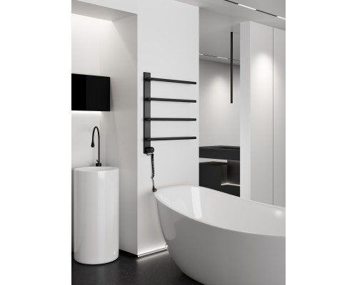 Полотенцесушитель электрический WONZON & WOGHAND, Черный матовый (WW-AL344-MB)