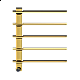Полотенцесушитель электрический WONZON & WOGHAND, Брашированное золото (WW-AL345-BG)