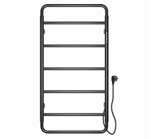Полотенцесушитель электрический WONZON & WOGHAND, Черный (WW-AL202-MB)
