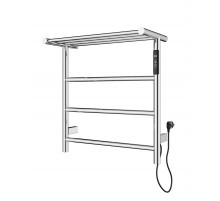 Полотенцесушитель электрический с полкой WONZON & WOGHAND, Хром (WW-AL402-CR)