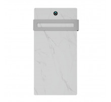 Полотенцесушитель электрический с греющей плитой Белый мрамор WONZON & WOGHAND, Брашированный никель (WW-A501-BR)