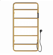 Полотенцесушитель электрический WONZON & WOGHAND, Брашированное золото (WW-AL202-BG)