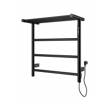 Полотенцесушитель электрический с полкой WONZON & WOGHAND, Черный матовый (WW-AL402-MB)