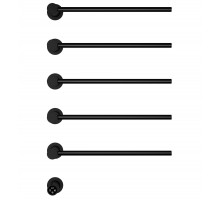 Полотенцесушитель электрический встраиваемый WONZON & WOGHAND, Черный матовый (WW-AL315-MB)