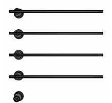 Полотенцесушитель электрический встраиваемый WONZON & WOGHAND, Черный матовый (WW-A364-MB)