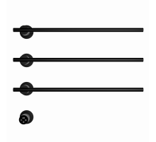 Полотенцесушитель электрический встраиваемый WONZON & WOGHAND, Черный матовый (WW-A363-MB)