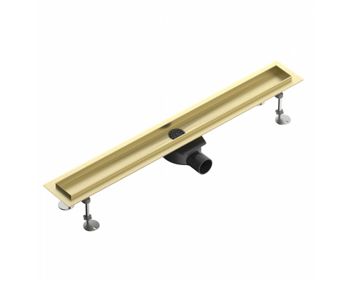 Душевой трап-лоток 80 см WONZON & WOGHAND, Брашированное золото (WW-651800T-BG)