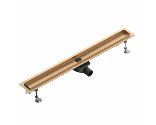 Душевой трап-лоток 90 см WONZON & WOGHAND, Брашированное розовое золото (WW-651900T-BRG)