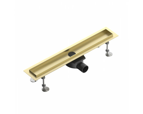 Душевой трап-лоток 60 см WONZON & WOGHAND, Брашированное золото (WW-651600T-BG)