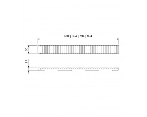 Решетка для душевого трапа 90 см WONZON & WOGHAND, Брашированное розовое золото (WW-651900L-BRG)