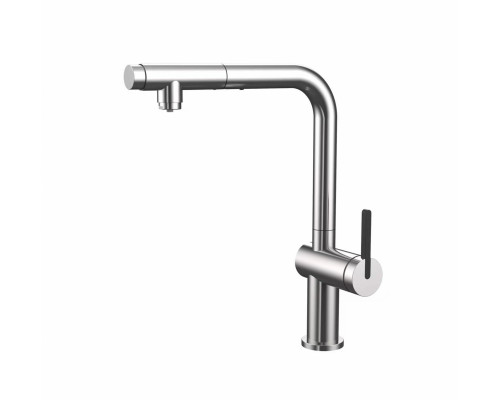 Смеситель для кухни с выдвижным изливом и подключением фильтра WONZON & WOGHAND, Брашированный никель (WW-8020294-BN)