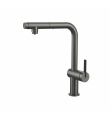 Смеситель для кухни с выдвижным изливом и подключением фильтра WONZON & WOGHAND, Темный графит (WW-8020294-BGM)