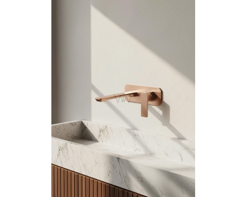 Смеситель для раковины встраиваемый WONZON & WOGHAND DIAMOND, Брашированное розовое золото (WW-88869011-BRG)