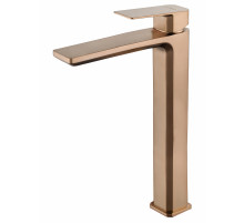 Смеситель для раковины высокий WONZON & WOGHAND DIAMOND, Брашированное розовое золото (WW-88239011-BRG)