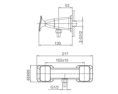 Смеситель для душа Wonzon & Woghand Shakespeare, Темное золото (WW-654101-DG)