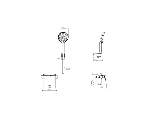 Смеситель для душа WONZON & WOGHAND, Хром (WW-B2585-CR)