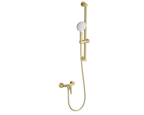 Купить Смеситель для душа с гарнитуром WONZON & WOGHAND, Брашированное золото (WW-4570-BG) в магазине сантехники Santeh-Crystal.ru