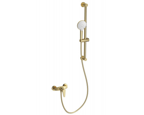 Купить Смеситель для душа с гарнитуром WONZON & WOGHAND, Брашированное золото (WW-AE3103-BG) в магазине сантехники Santeh-Crystal.ru