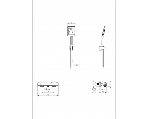 Заказать Смеситель для душа с термостатом WONZON & WOGHAND, Хром (WW-B2026-A-CR) в магазине сантехники Santeh-Crystal.ru