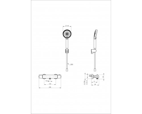 Заказать Смеситель для душа с термостатом WONZON & WOGHAND, Хром (WW-B2029-A-CR) в магазине сантехники Santeh-Crystal.ru