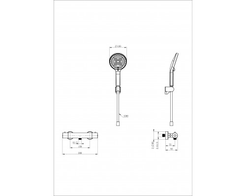 Заказать Смеситель для душа с термостатом WONZON & WOGHAND, Черный матовый (WW-B2012-A-MB) в магазине сантехники Santeh-Crystal.ru