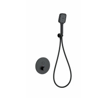 Смеситель для душа с термостатом встраиваемый WONZON & WOGHAND, Черный матовый (WW-D1017-A-MB)