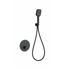 Смеситель для душа с термостатом встраиваемый WONZON & WOGHAND, Черный матовый (WW-D1017-A-MB)