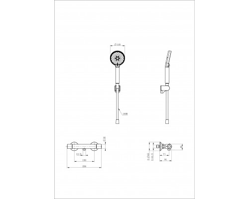 Заказать Смеситель для душа с термостатом WONZON & WOGHAND, Брашированное золото (WW-B2005-A-BG) в магазине сантехники Santeh-Crystal.ru