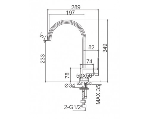 Смеситель для кухни Wonzon & Woghand Arnie, Черный матовый (WW-692101-MB)