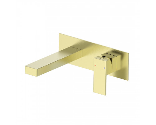 Смеситель для раковины встраиваемый WONZON & WOGHAND CUBE, Брашированное золото (WW-88869016- BG)