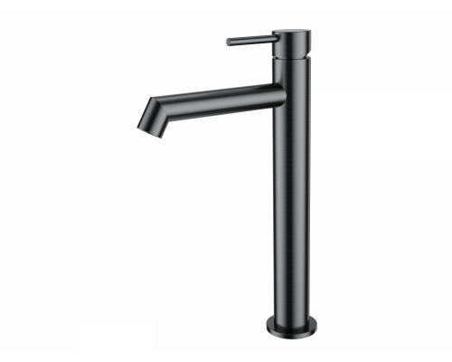 Смеситель для раковины высокий WONZON & WOGHAND, Темный графит (WW-H1064-BGG)