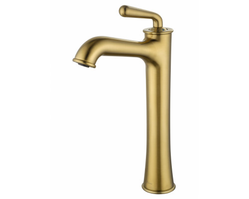 Смеситель для раковины высокий WONZON & WOGHAND STEAM, Брашированное золото (WW-88239008- BG)