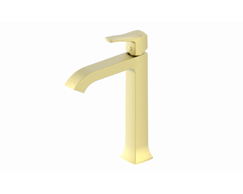 Смеситель для раковины высокий Wonzon & Woghand, Брашированное золото (WW-88019072-BG)