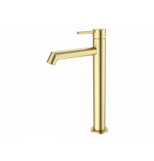 Смеситель для раковины высокий WONZON & WOGHAND, Брашированное золото (WW-H1064-BG)