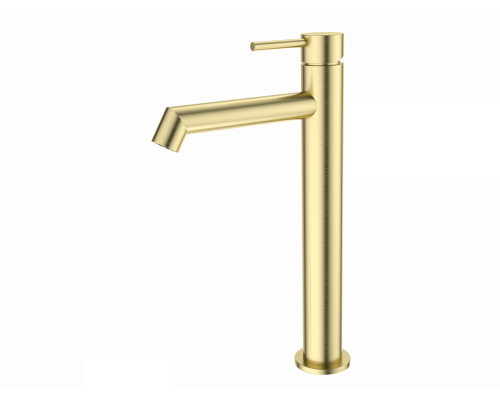 Смеситель для раковины высокий WONZON & WOGHAND, Брашированное золото (WW-H1064-BG)