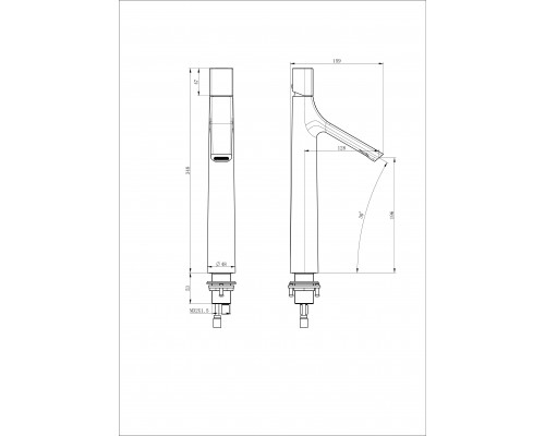 Купить Смеситель для раковины высокий WONZON & WOGHAND, Хром (WW-H1011-CR) в магазине сантехники Santeh-Crystal.ru