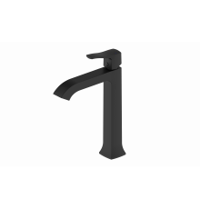 Смеситель для раковины высокий Wonzon & Woghand, Черный матовый (WW-88019072-MB)