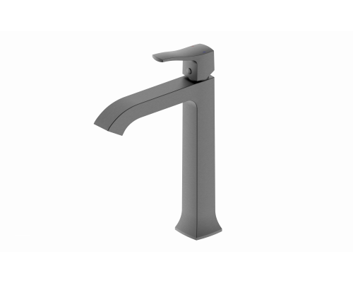 Смеситель для раковины высокий Wonzon & Woghand, Темный графит (WW-88019072-BGM)