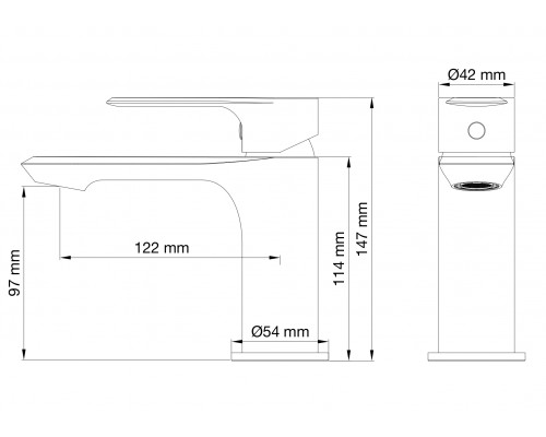 Смеситель для раковины Wonzon & Woghand, Хром (WW-88018079-CR)